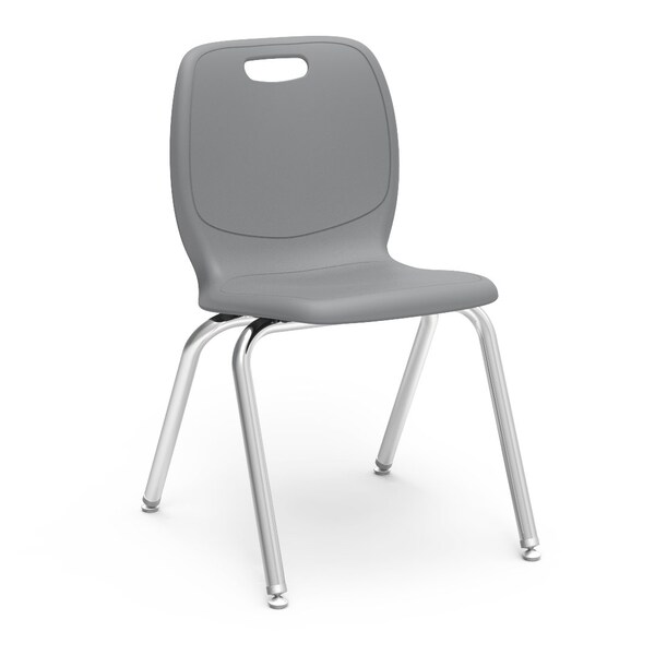 Virco N2 Series 18" Classroom Chair, 5th Grade - Adult with Nylon Glides - Graphite Seat N218 - main